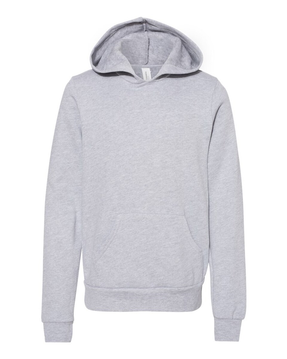 Bella + Canvas 3719Y Youth Sponge Fleece Hoodie - BlankApparel.com