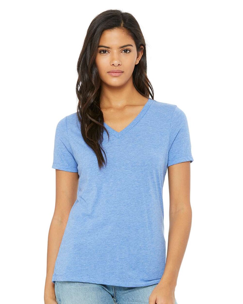 Bella + Canvas 6415 WOMEN'S RELAXED TRIBLEND SHORT SLEEVE V-NECK TEE ...