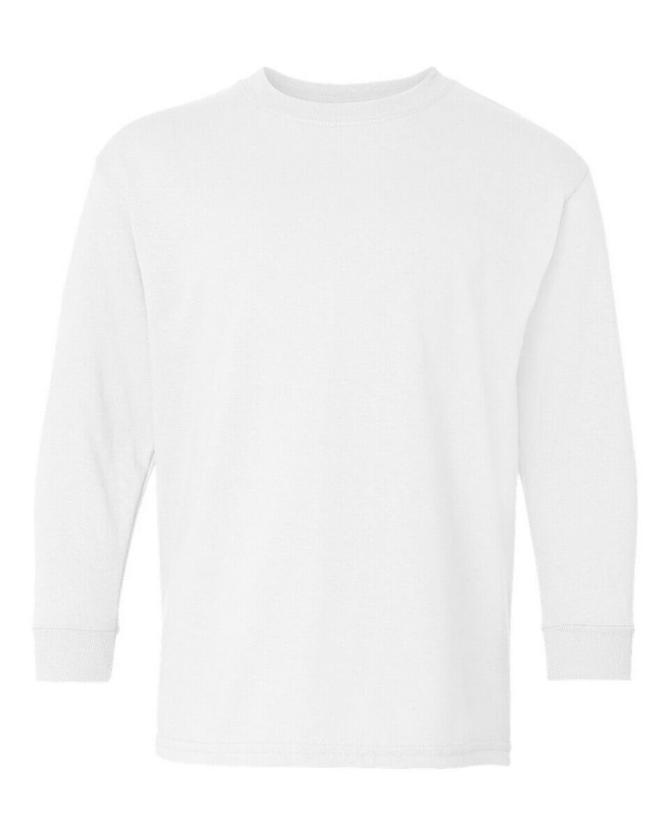 Gildan 5400B Youth Heavy Cotton Long Sleeve T-Shirt - BlankApparel.com