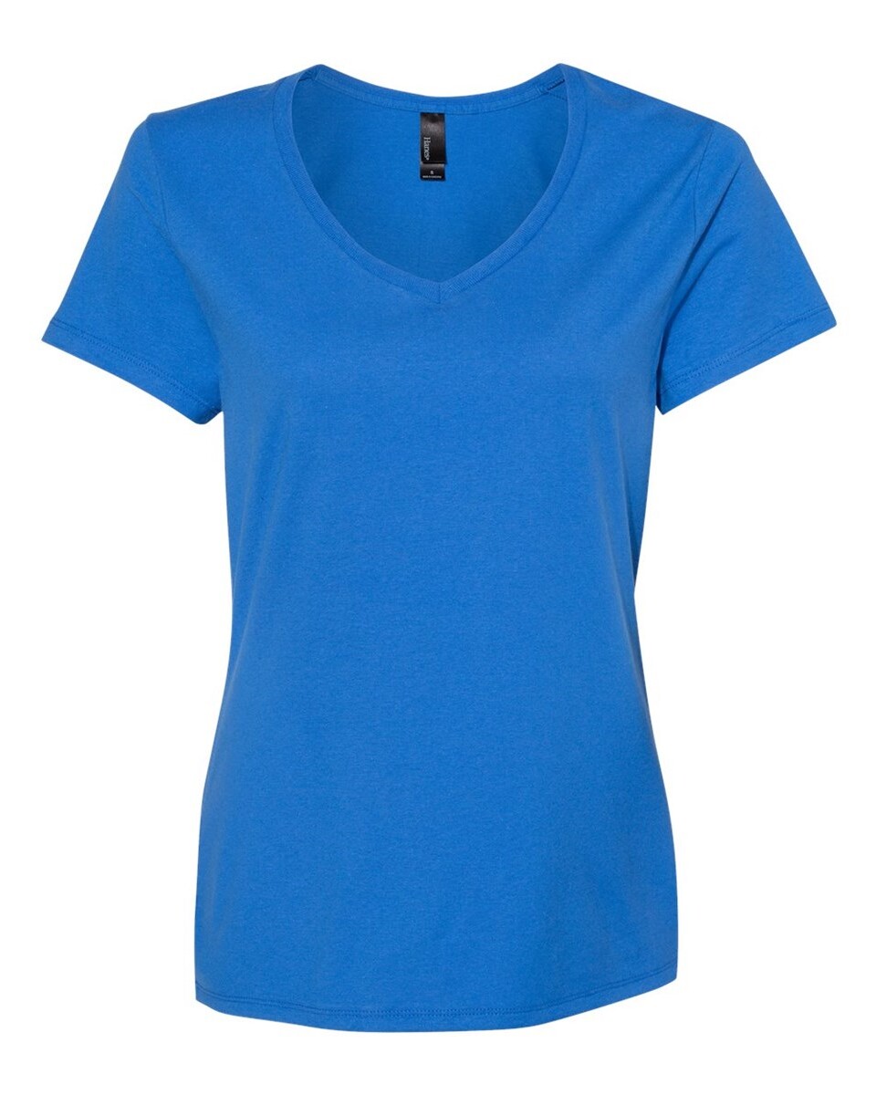 Hanes S04V Women's' V-Neck Nano-T - BlankApparel.com