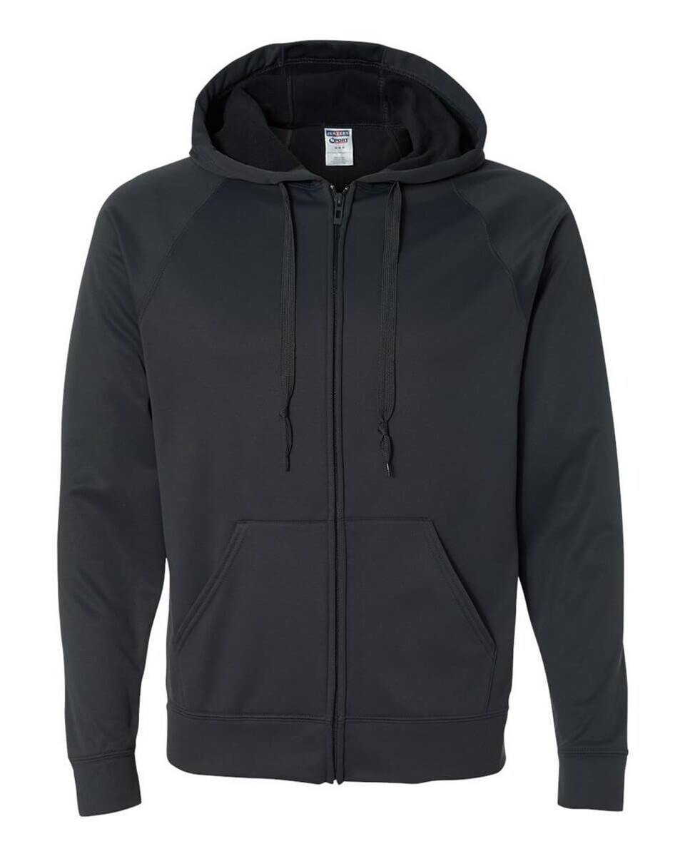 Jerzees PF93MR 100% Polyester Fleece Full-Zip Hoodie - BlankApparel.com