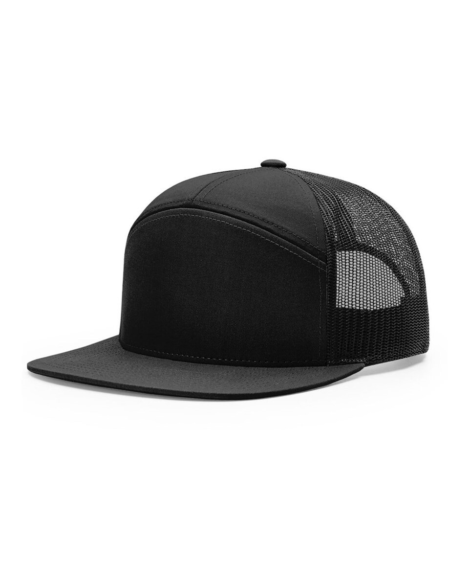 Richardson 168 7-Panel Flat-Bill Trucker Hat - BlankCaps.com