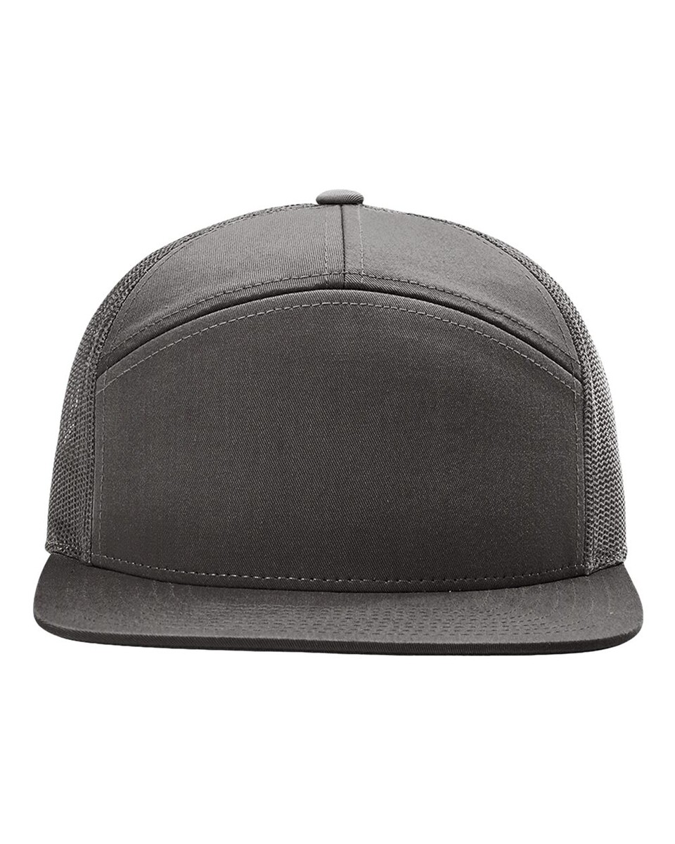 Richardson 168 7 Panel Flat Bill Trucker Hat Blankapparel