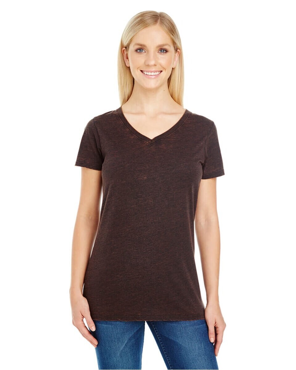Thread Fast Shirts Threadfast Apparel 215B Women's Cross Dye V-Neck T-Shirt - BlankShirts.com
