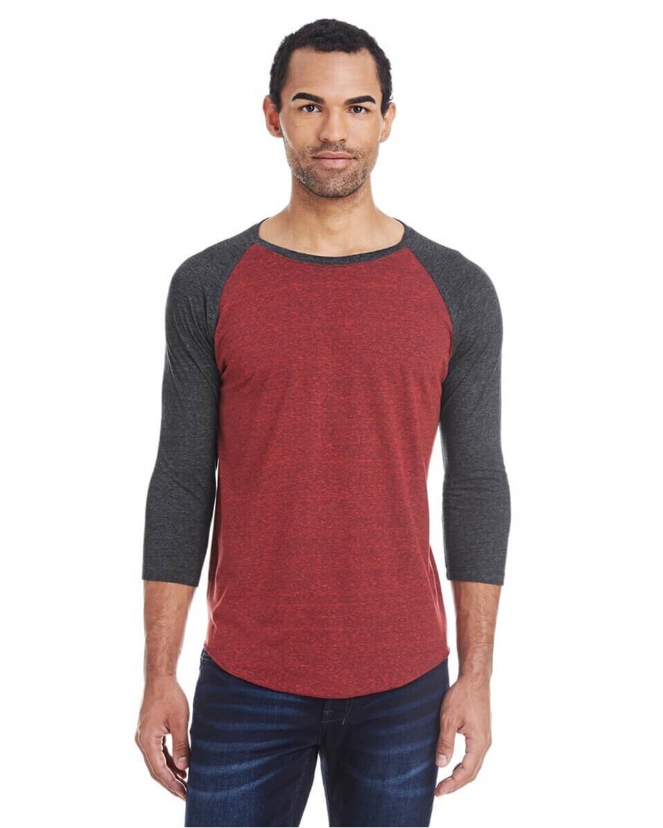 Threadfast Apparel 302G Triblend Three-Quarter Sleeve Raglan T-Shirt ...