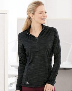 Women's Lightweight Mélange Quarter-Zip Pullover Jersey Knit Adidas A476 Jersey Knit