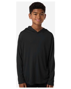 AllPro 48510Y XS-Youth Pro-Lock Performance Hooded Long Sleeve T-Shirt XS