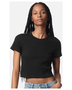 American Apparel BR210-Women's Baby Rib Cropped Tee