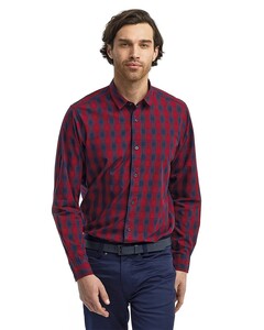 Mulligan Check Long-Sleeve Cotton Shirt Poplin Artisan Collection by Reprime RP250 Poplin