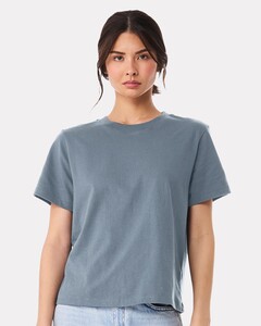 Maglietta Unisex Canvas Con Maniche 3/4, Scollo Tondo, Colore White/Denim, Taglia XL, Vestibilità Casual