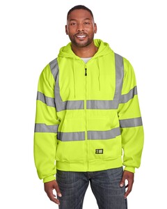Berne Hi-Vis Class 3 Lined Hooded Sweatshirt Berne HVF021