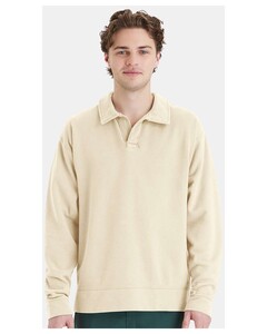 Garment-Dyed Polo Collar Sweatshirt Comfortwash By Hanes GDH490