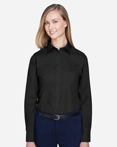 Women's Crown Collection® Broadcloth Woven Dress Shirt Stain-Resistant Devon & Jones D620W Stain-Resistant