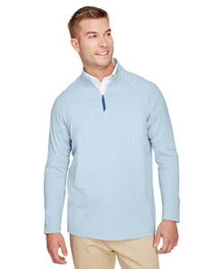 CrownLux Performance® Clubhouse Micro-Stripe Quarter-Zip Pullover Devon & Jones DG480