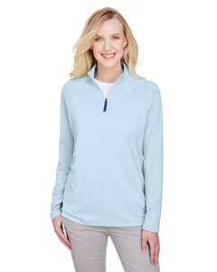 Women's CrownLux Performance® Clubhouse Micro-Stripe Quarter-Zip Pullover Devon & Jones DG480W