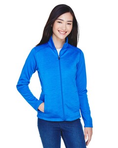 Women's Newbury Colorblock Mélange Fleece Full-Zip Jacket Fleece Devon & Jones DG796W Fleece