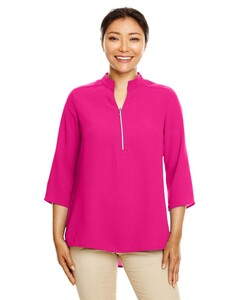Women's Perfect Fit™ Three-Quarter Sleeve Crepe Tunic 3/4 Sleeve Devon & Jones DP611W 3/4 Sleeve
