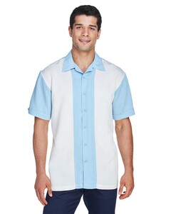 Two-Tone Camp Shirt S Harriton M575 S