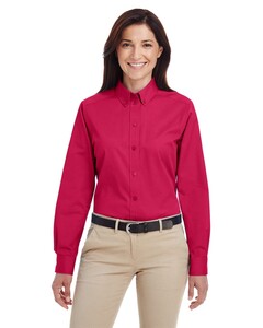 Women's Foundation Cotton Twill Shirt with Teflon 100% Cotton Harriton M581W 100% Cotton