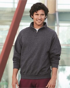 Jerzees 4528 Adult Super Sweats NuBlend Fleece Quarter Zip Pullover – Athletic Fit, Collared