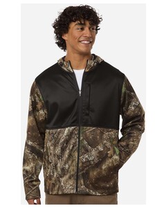 RealTree RT5204 S-Unisex Realtree&reg; Performance Colorblocked Full-Zip Hooded Sweatshirt S