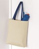 Q-Tees Q4400 11L Canvas Tote Bag With Color Handles