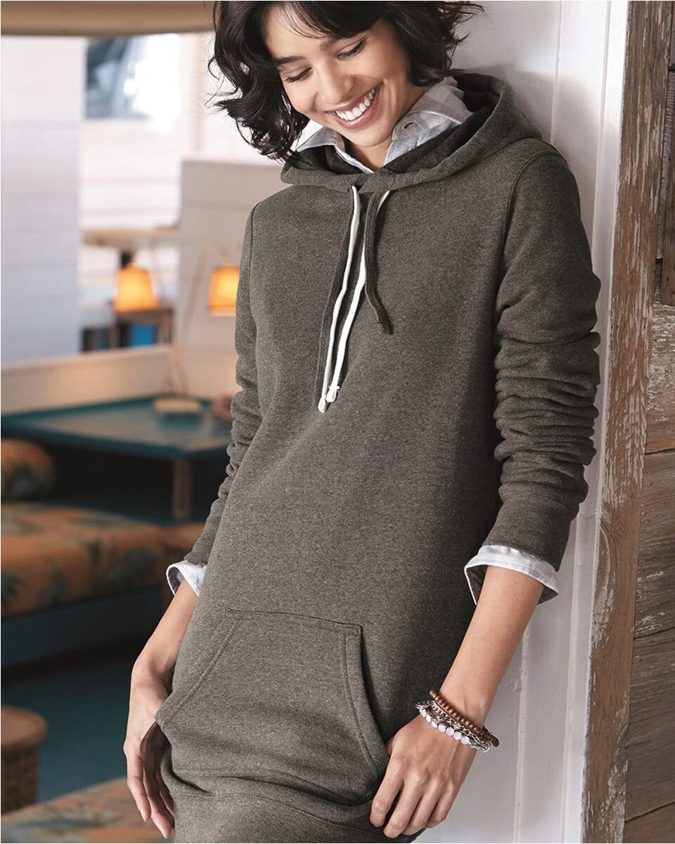 Independent Trading PRM65DRS Women's Special Blend Hooded Pullover Dress