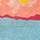 Mountain Morning Aqua/ Peach