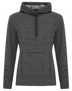 ATC Dynamic Heather Fleece Hooded Ladies' Sweatshirt Gray The Authentic T-Shirt Company L2033 Gray