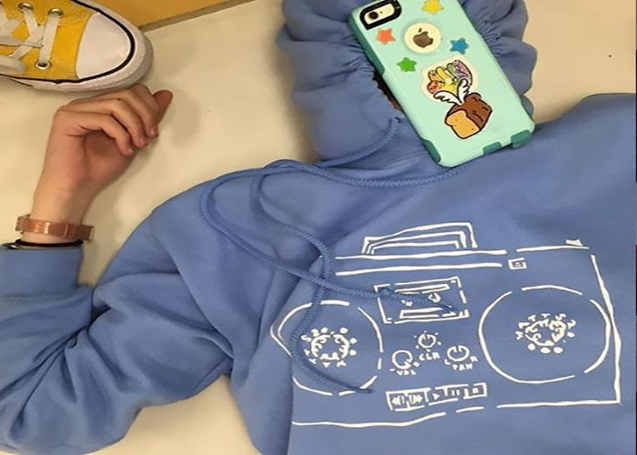 flying bread boombox hoodie