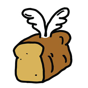 fat flying bread logo