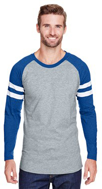 L.A.T. Apparel 6934 Men's Gameday Mash Up Long-Sleeve Raglan T-Shirt