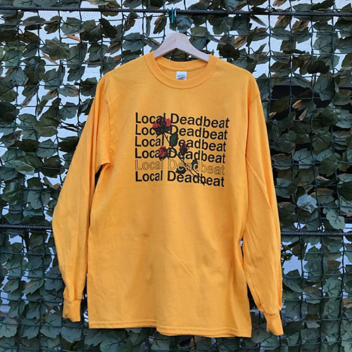 yellow local deadbeat t-shirt